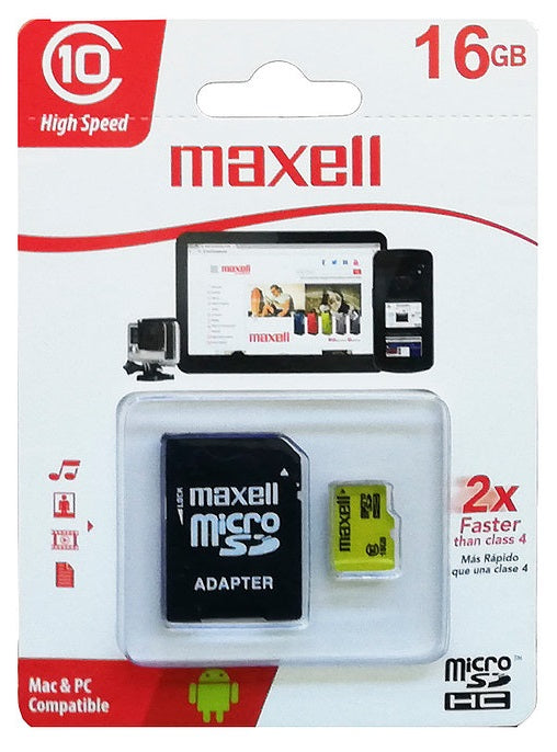 Micro SD (Memoria) MAXELL 16 GB clase 10