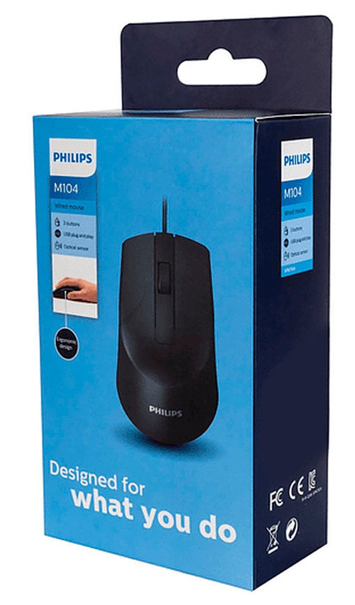 Mouse Alámbrico Usb PHILIPS M104